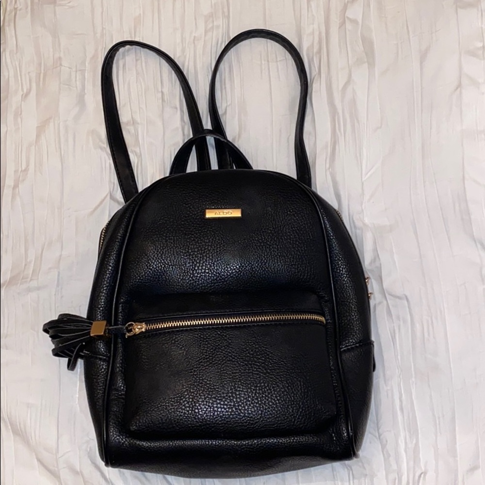 Aldo black mini backpack/ purse